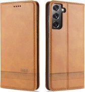 Voor Samsung Galaxy S30 Plus AZNS Magnetische Kalf Textuur Horizontale Flip Leren Case met Kaartsleuven & Houder & Portemonnee (Lichtbruin)