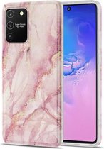 Voor Samsung Galaxy S10 Lite TPU Gilt Marble Pattern beschermhoes (roze)