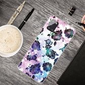 Voor Samsung Galaxy A51 schokbestendig geverfd transparant TPU beschermhoes (Starry Chrysanthemum)