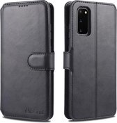 Voor Samsung Galaxy S20 FE / S20 Lite AZNS Kalf Textuur Horizontale Flip Leren Case met Houder & Kaartsleuven & Portemonnee & Fotolijst (Zwart)