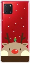 Voor Samsung Galaxy A81 / Note 10 Lite Christmas Series Clear TPU beschermhoes (Fat Deer)