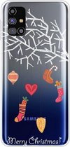 Voor Samsung Galaxy M51 Trendy Leuke Kerst Patroon Case Clear TPU Cover Telefoon Gevallen (Witte Boom Gift)