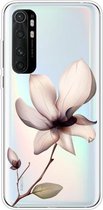 Voor Xiaomi Mi Note 10 Lite Gekleurd tekeningpatroon Zeer transparant TPU beschermhoes (Lotus)