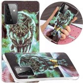 Voor Samsung Galaxy A72 5G Lichtgevende TPU mobiele telefoon beschermhoes (woeste Wolf)