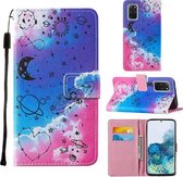 Voor Samsung Galaxy S20 + Cross Texture Painting Pattern Horizontale Flip Leather Case met Houder & Kaartsleuven & Portemonnee & Lanyard (Love Universe)