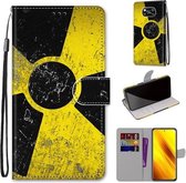 Voor Xiaomi Poco X3 NPC Gekleurde Tekening Cross Textuur Horizontale Flip PU Lederen Case met Houder & Kaartsleuven & Portemonnee & Lanyard (Geel Zwart Logo)