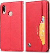 Kneed Skin Texture Horizontale Flip Leren Case voor Huawei P30 Lite, met Fotolijst & Houder & Kaartsleuven & Portemonnee (Rood)