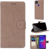 Voor ZTE Axon 11 SE 5G Retro Frosted Horizontale Flip PU lederen tas met houder & kaartsleuven & portemonnee & fotolijst (beige)