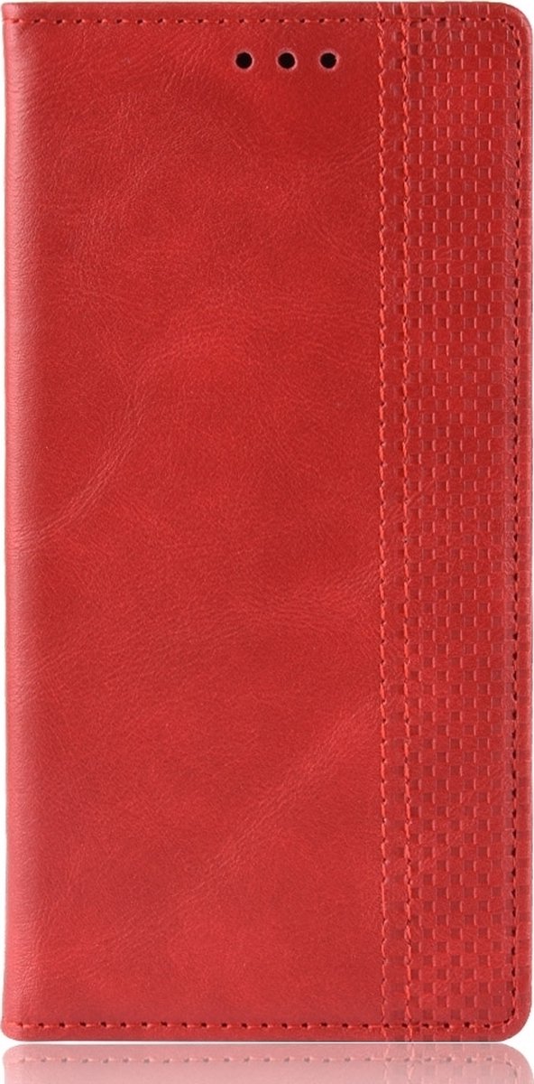Mobigear Telefoonhoesje geschikt voor Samsung Galaxy Xcover 4s Hoesje | Mobigear Sensation Bookcase Portemonnee | Pasjeshouder voor 3 Pasjes | Telefoonhoesje voor Pinpas / OV Kaart / Rijbewijs - Rood