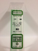 Evergreen 104 Strip 0,25mmX2mmX35cm - 10 stuks Styreen