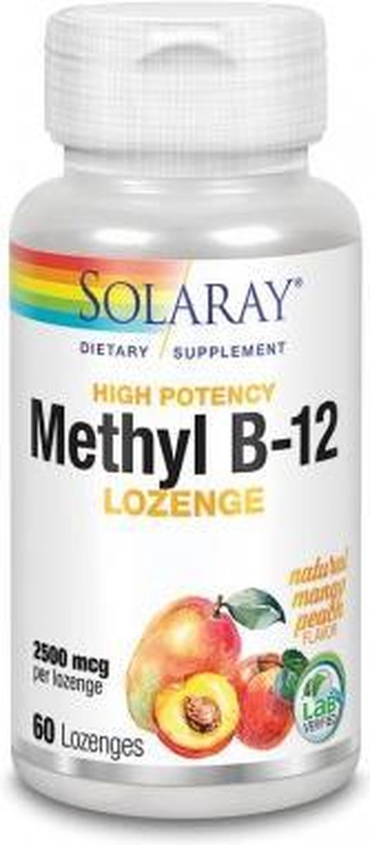 Solaray Vitamine B12 2500 mcg 60 zuigtabletten