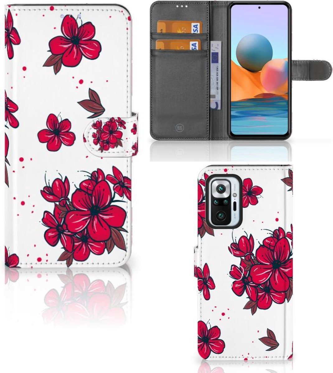 Xiaomi Redmi Note 10 Pro Hoesje Blossom Red