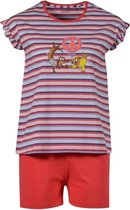 Woody Meisjes-Dames pyjama rood-blauw