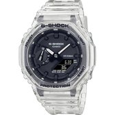 Casio GA-2100SKE-7AER G-Shock horloge transparant  zwarte wijzerplaat