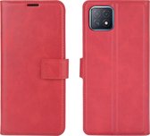 OPPO A73 5G Hoesje - Mobigear - Wallet Serie - Kunstlederen Bookcase - Rood - Hoesje Geschikt Voor OPPO A73 5G