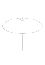 Elli Dames Halsketting Dames Choker Y-chain drop ball boho gemaakt van 925 Sterling Silver