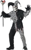 Vegaoo - Zwart en wit duister harlekijn kostuum voor mannen