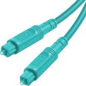 Toslink optische kabel van By Qubix ETK Digital Toslink Optical kabel 8 meter - toslink audio male to male - Optische kabel - Blauw Black friday 2022