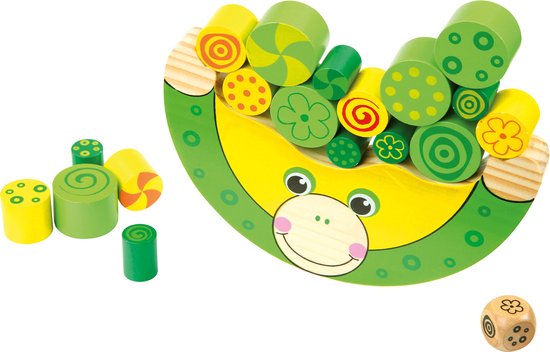 Houten balancerend speelgoed - De kikker - Groen - FSC® - Speelgoed vanaf 3 jaar