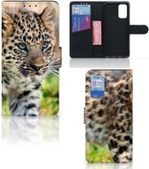 GSM Hoesje Samsung Galaxy A32 4G | A32 5G Enterprise Editie Beschermhoesje met foto Baby Luipaard