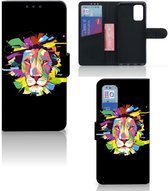 GSM Hoesje Samsung Galaxy A32 4G | A32 5G Enterprise Editie Book Cover Lion Color