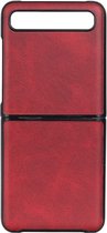 FONU Leren Backcover Hoesje Samsung Galaxy Z Flip - Rood