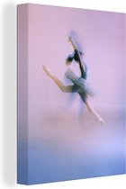 Canvas Schilderij Springende ballet danser - 30x40 cm - Wanddecoratie