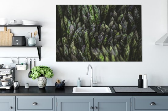 Têtes d'asperges sur toile 2cm 120x80 cm - Tirage photo sur toile (Décoration murale salon / chambre)