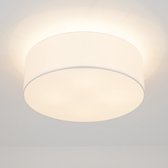 ROTHFELS - plafondlamp - 4 lichts - staal, aluminium, chintz - H: 23 cm - E27 - wit - Inclusief lichtbronnen
