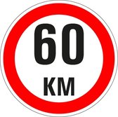 Maximaal 60 km sticker, A1 300 mm