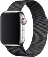 Case2go - Bandje geschikt voor Apple Watch 42 / 44 mm - Bandje met magneetsluiting - Horlogeband - RVS - Grijs