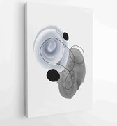 Earth tones organic shape Art design for poster, print, cover, wallpaper, Minimal and natural wall art. 1 - Moderne schilderijen – Vertical – 1868903746 - 80*60 Vertical