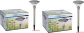 2x Progarden Solar Tuinlamp Set van 4 - 47cm (Gaat automatisch aan)