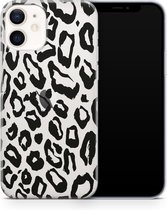 ShieldCase Panther Pattern geschikt voor Apple iPhone 12 Mini hoesje - transparant/zwart