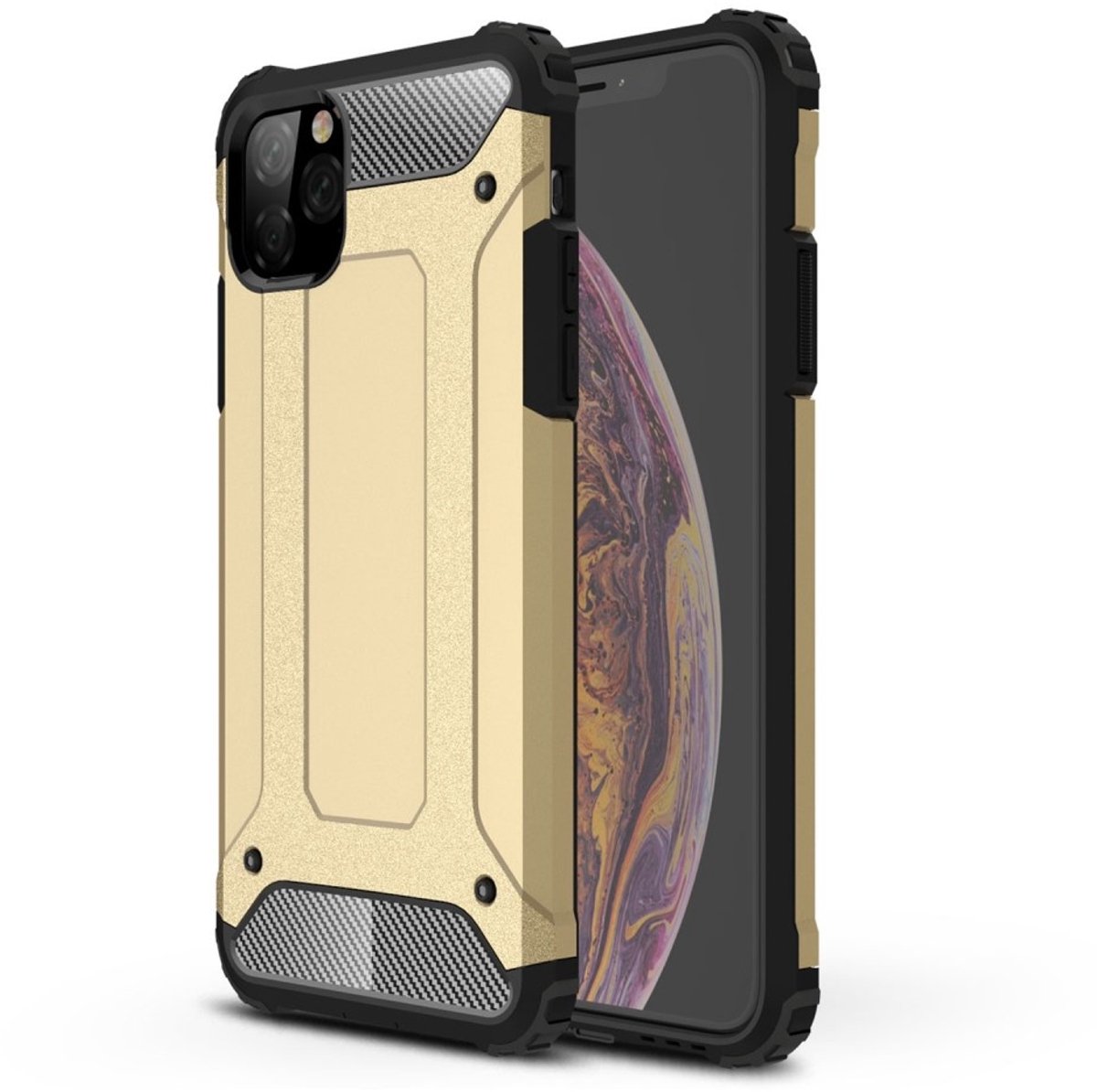 Lunso - Armor Guard hoes - Geschikt voor iPhone 11 Pro Max - Goud