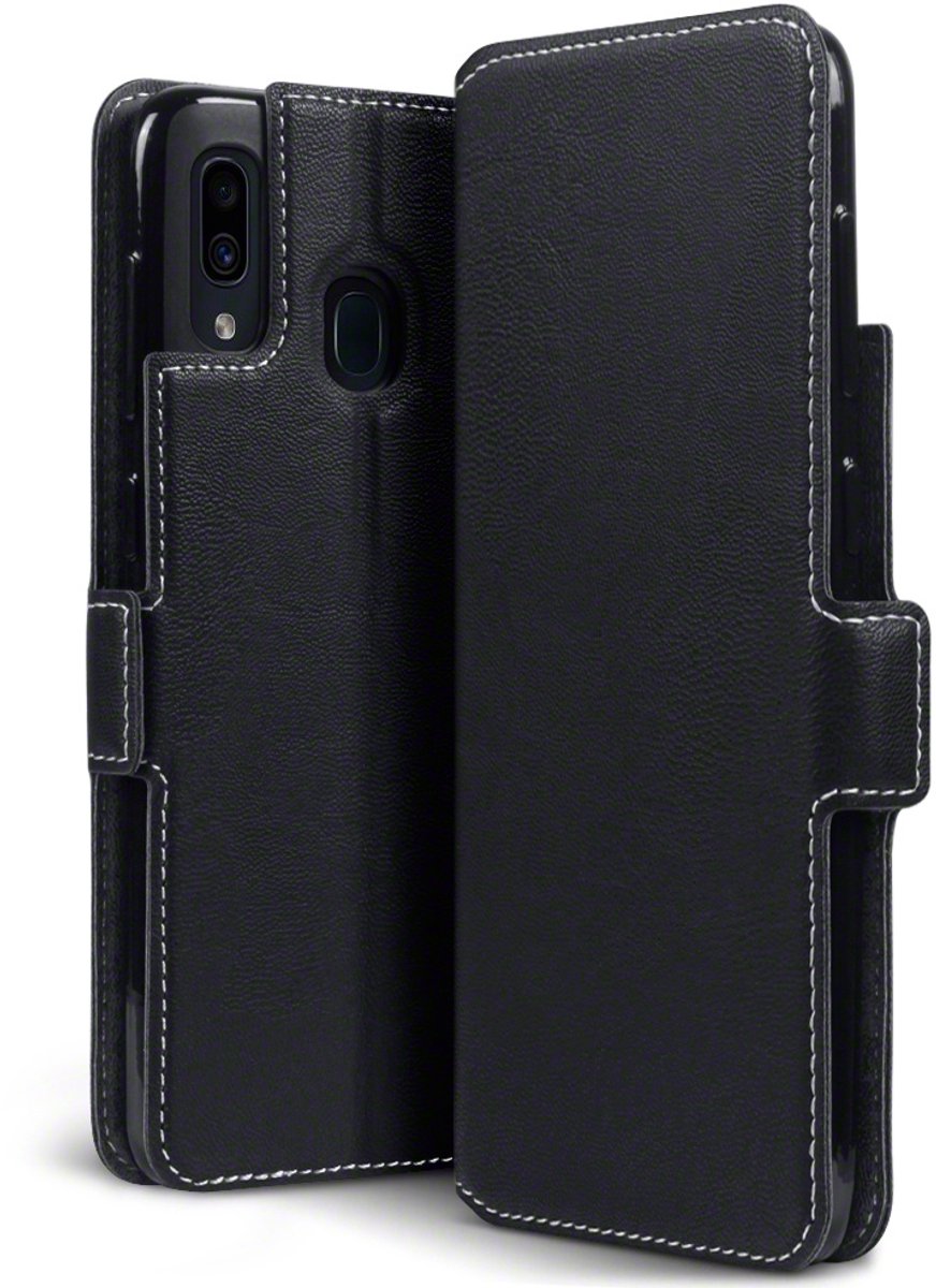 Qubits - slim wallet hoes - Geschikt voor Samsung Galaxy A30 - Zwart