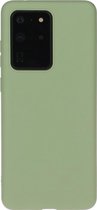 Samsung Galaxy S20 Ultra Hoesje - Mobigear - Color Serie - TPU Backcover - Groen - Hoesje Geschikt Voor Samsung Galaxy S20 Ultra