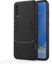 Mobigear Armor Stand Backcover Hoesje - Geschikt voor Samsung Galaxy A70 - Gsm case - Zwart