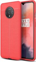 OnePlus 7T Hoesje - Mobigear - Luxury Serie - TPU Backcover - Rood - Hoesje Geschikt Voor OnePlus 7T