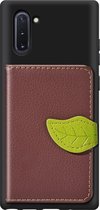 Samsung Galaxy Note 10 Hoesje - Mobigear - Cards Wallet Serie - TPU Backcover - Bruin - Hoesje Geschikt Voor Samsung Galaxy Note 10