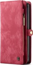 Samsung Galaxy Note 10 Hoesje - Caseme - Serie - Kunstlederen Bookcase / 2in1 Case - Rood - Hoesje Geschikt Voor Samsung Galaxy Note 10