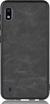 Mobigear Lederlook Hardcase Hoesje - Geschikt voor Samsung Galaxy A10 - Zwart