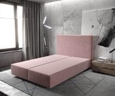 Boxspring frame Dream-Well rosa© 140x200 cm Mikrofaser Beddengoed