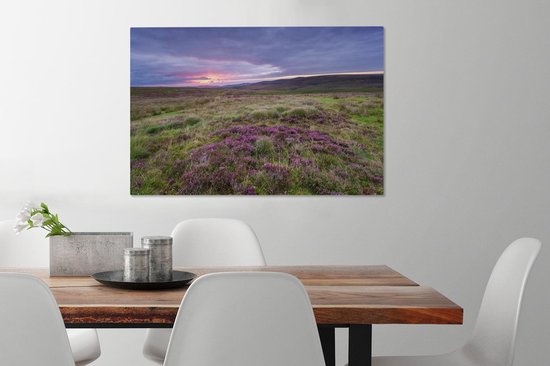 Ciel coloré sur le parc national d'Exmoor en Angleterre Toile 90x60 cm - Tirage photo sur toile (Décoration murale salon / chambre)