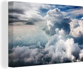 Toile nuageuse 120x80 cm - Tirage photo sur toile (Décoration murale salon / chambre)