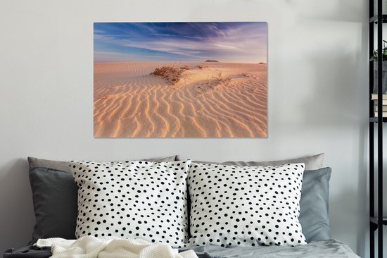 De belles vagues de sable se sont formées dans les dunes de Fuerteventura Toile 60x40 cm - Tirage photo sur toile (Décoration murale salon / chambre)