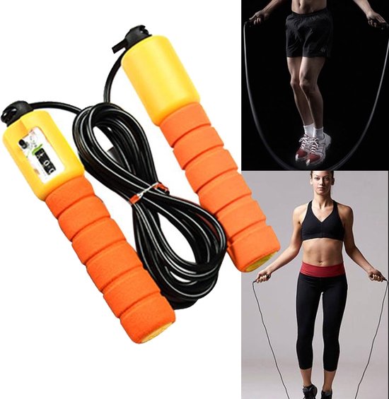 Cordes à sauter avec compteur Sport Fitness Réglable Fast Count Count Jump  Rope (Orange) | bol.com