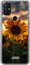 6F hoesje - geschikt voor OnePlus Nord N10 5G -  Transparant TPU Case - Sunset Sunflower #ffffff