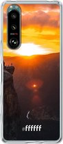 6F hoesje - geschikt voor Sony Xperia 5 III -  Transparant TPU Case - Rock Formation Sunset #ffffff