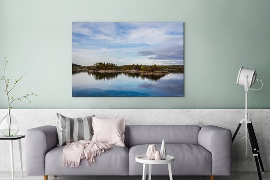 Mer du Nord à Noordwegen 140x90 cm - Tirage photo sur toile (Décoration murale salon / chambre) / Mer et plage